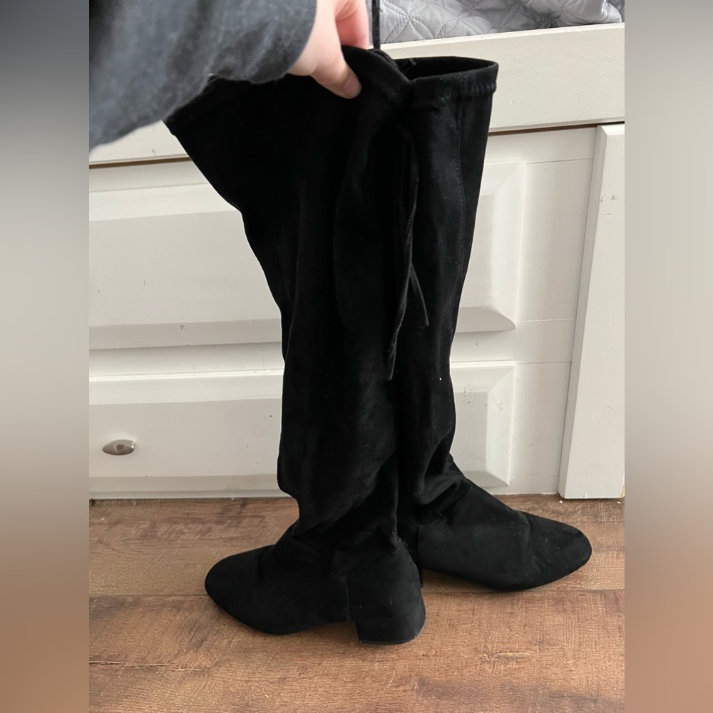 black over the knee boots